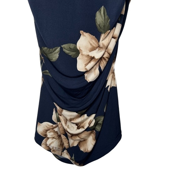 MY Bump Addison Maternity Navy Floral Cold Shoulder Fall Bodycon Dress size XL - Picture 16 of 16